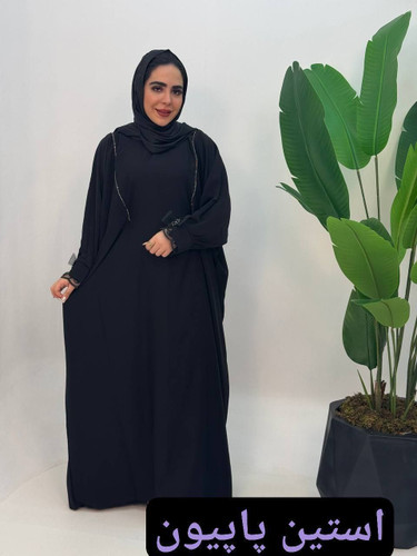 مانتو عبایی استین پاپیون جذاب و زیبا کد 6330🎀🩷