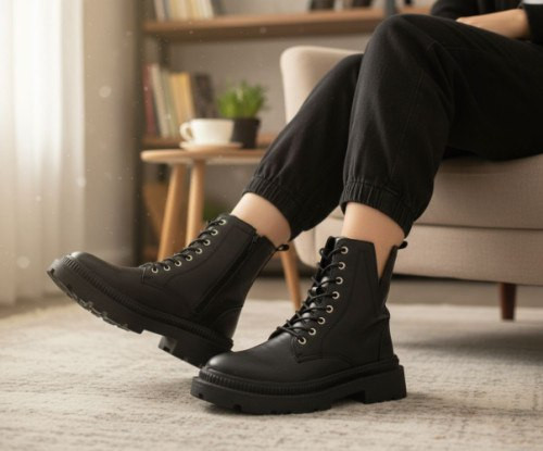 کفش بوت مدل vi💯😍رویه چرم صنعتی😱✅زیره پیو