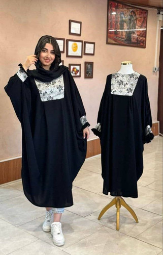 عبا زیبا و جذاب کاربردی مشکی شیک و خاص کد 554🛍️❤️
