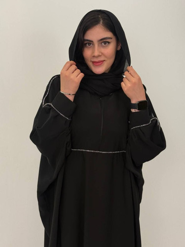 مانتو عبایی نواز مغزی جذاب و دلبر با کیفیت عالی کد 100346🩶🤍