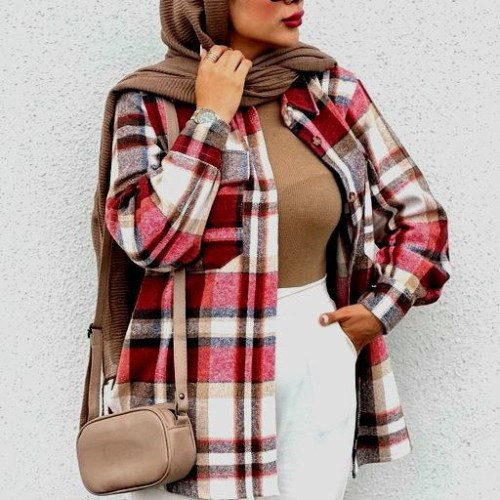 مانتو چهارخونه پشمی نسترن😎💯در چند رنگبندی زیبا و پرفروش😍👌✅کد191