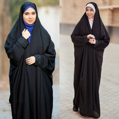 چادر دانشجویی کرپ حریر الاسود اعلا جذاب و شیک کد 4214✅🛍️