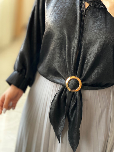 شومیز گره ای ساتن ابریشم 🫀🎀🛍💯۸۱۶۷