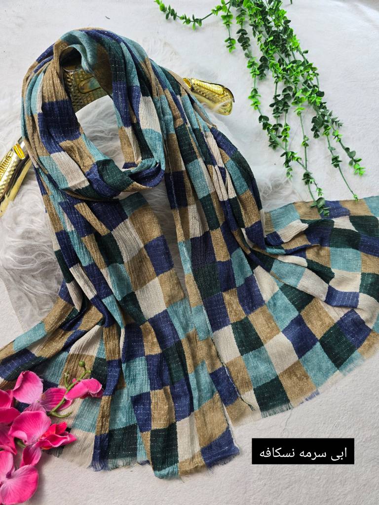 شال بهاری ماه تاج در رنگ بندی کد 7130 ست شو🎀🌙