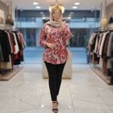 شومیز حنا ساتن حریر طرحدار کد 9527 کلار