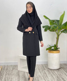 ست مانتو شلوار اداری کیفیت فوقالعاده عالی و پر فروش👌🏼😍کد#دیپلمات 4دکمه ساریگل