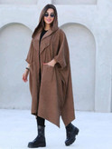 مانتو پانچ کلاه دار در رنگبندی عالی 5241 سیمونا