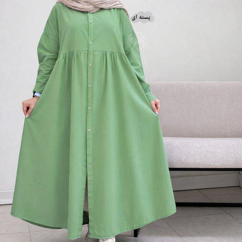 پیراهن مانتویی پوپک شیک و زیبا 🌱😍7377شایسته