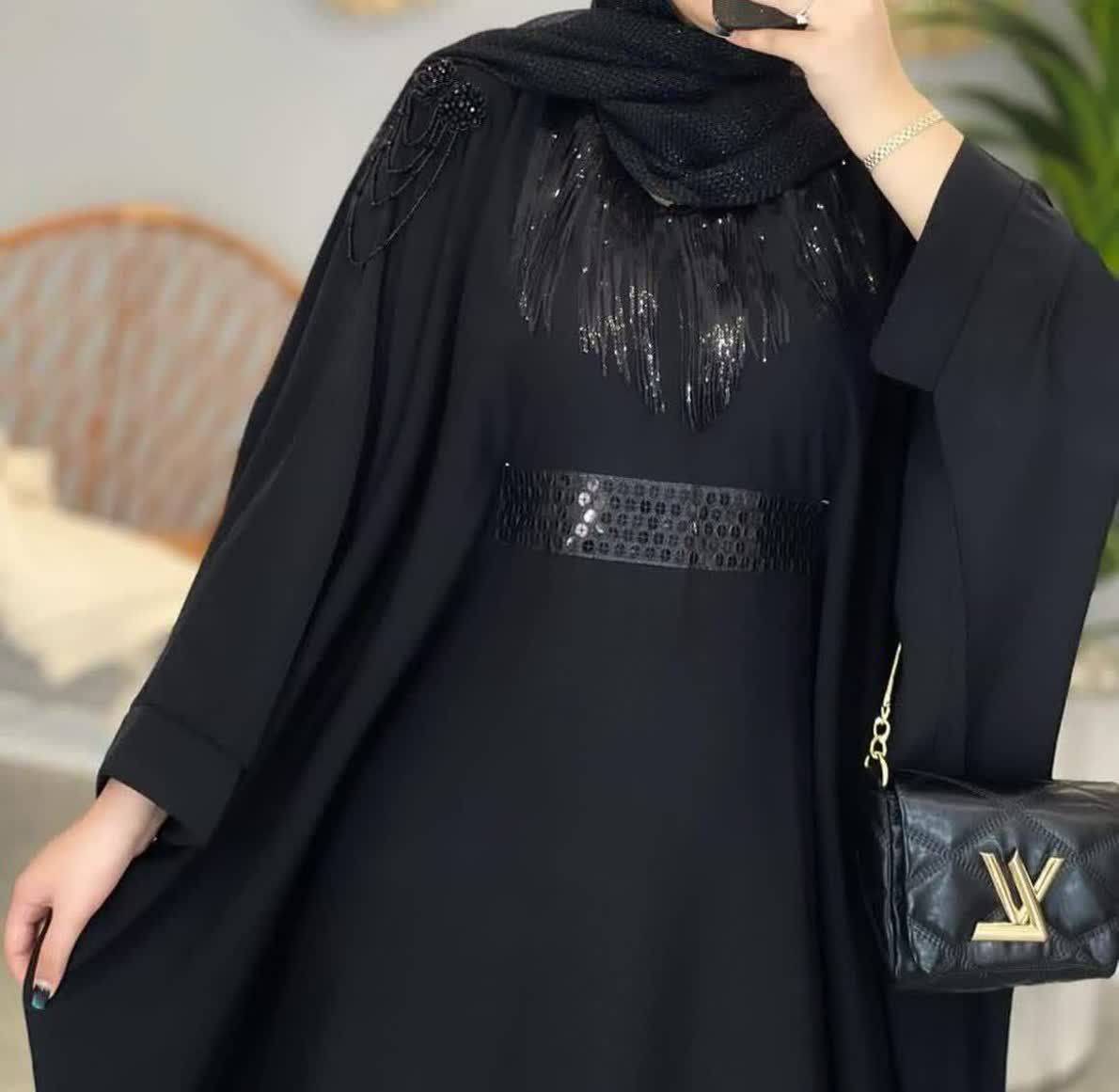 مانتو عبایی زیبا شیک و مجلسی ❤️🥰3843گیسو