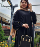 عبای مشکی الیزه با کیفیت 7654 گیسو
