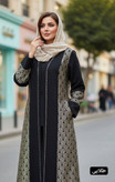 مانتو مجلسی و مزون دوز کرپ مازراتی با خرجکار تافته #عاطی ساریگل