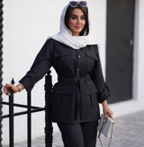 مانتو شلوار اداری ۴ جیب بند دار🥰🎀کد406 شیک و مد