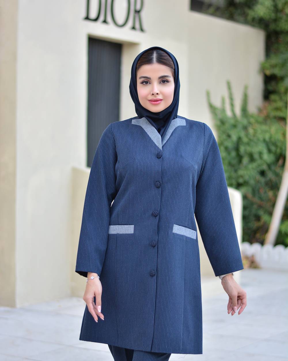 ست مانتو و شلوار اداری رخساره دیپلمات پرشیا با کیفیت عالی در رنگ بندی و سایز بندی کد 4703 آمیگ
