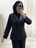 ست کت و شلوار ساتن مدل سایپا سوپر مازراتی اعلا تک رنگ مشکی کد 7660 آمیگ