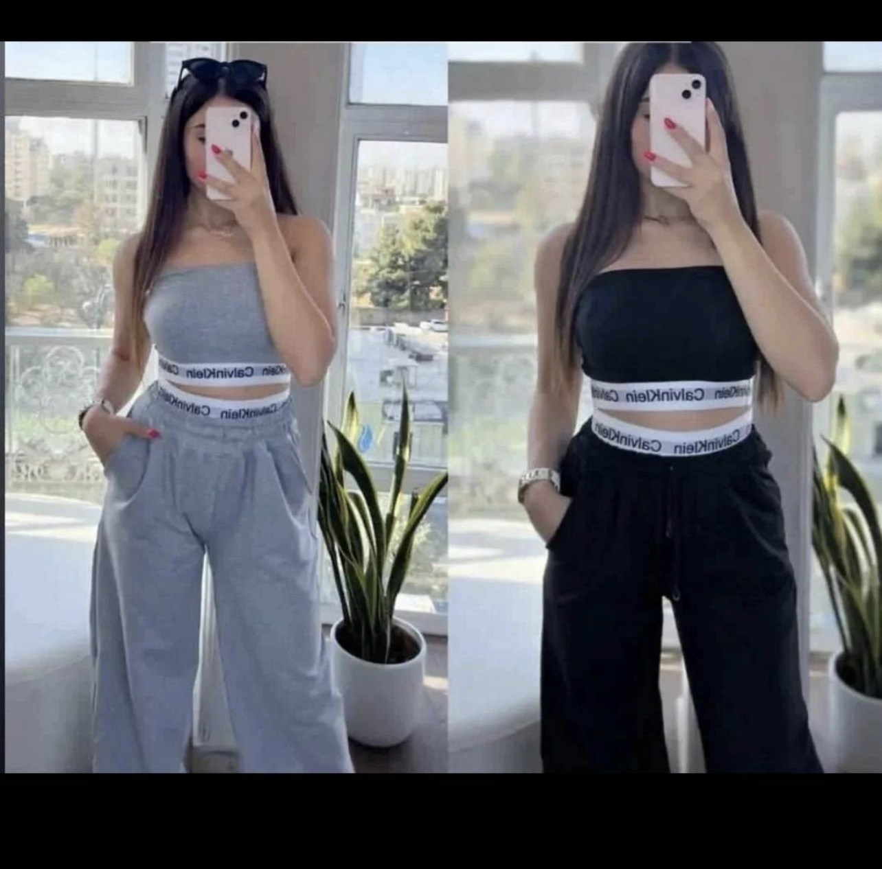 کراپ شلوار Calvin گلکسی پنبه اعلا تنخور عالی وشیک تکرنگ 😍 😍 کد ۶۰۴۸ راشین