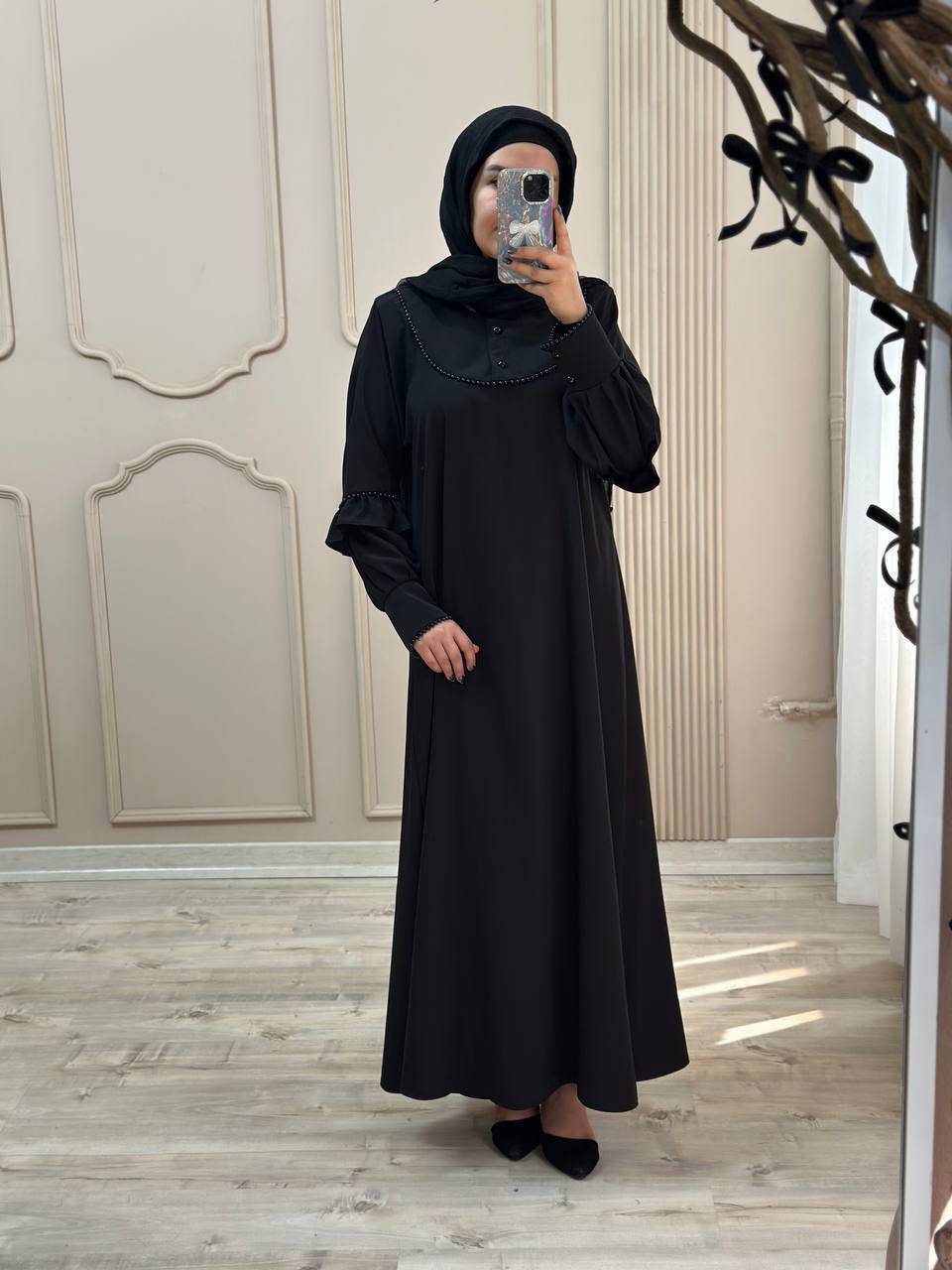 مانتو عبایی رضوانه زیبا و شیک کیفیت عالی 😍✅4109آمیگل