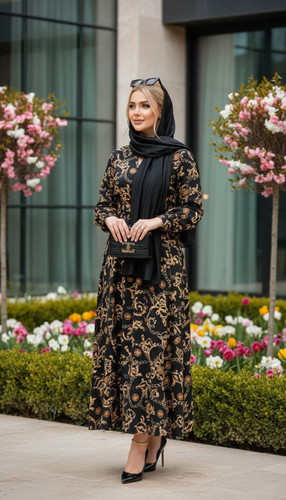 پیراهن حریر زنجیری کرپ حریر گرم بالا اعلا تنخور عالی وشیک تکرنگ 🥰 🥰 کد۱۶۰۹۶ دلتا