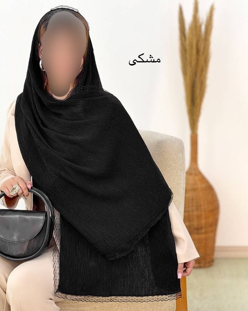 شال پلیسه لبه توری با کیفیت و اصلی🌈🎀💯🛍۵۸۲۶ نفیس