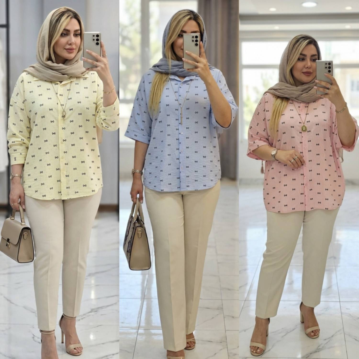شومیز کیمونو پاپیون در رنگ بندی شیک و جذاب 🥰😍کد18314 کلار