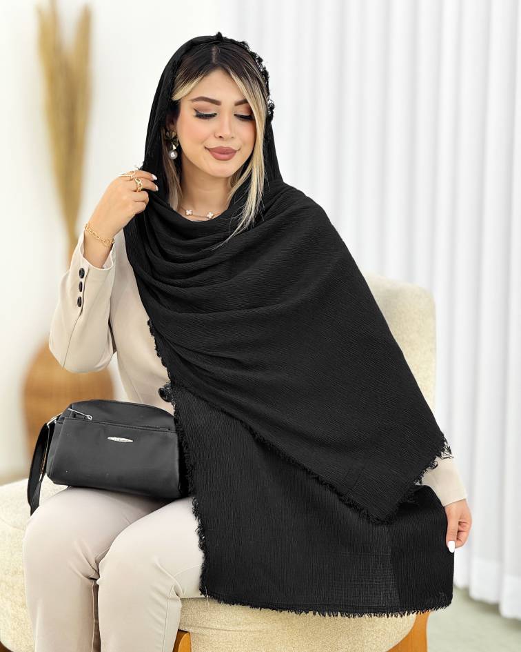 شال دور ریش لمه دار پلیسه بسیار 🛍💯🌈۹۳۹۶ نفیس