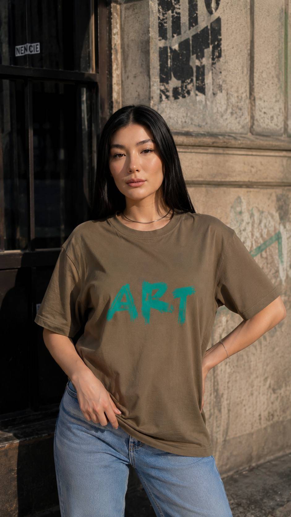 تیشرت  باکسی ART زیبا وشیک دوخت مزونی تنخور عالی در رنگبندی 🎀 🎀 کد ۲۰۹۸۱ مدلند