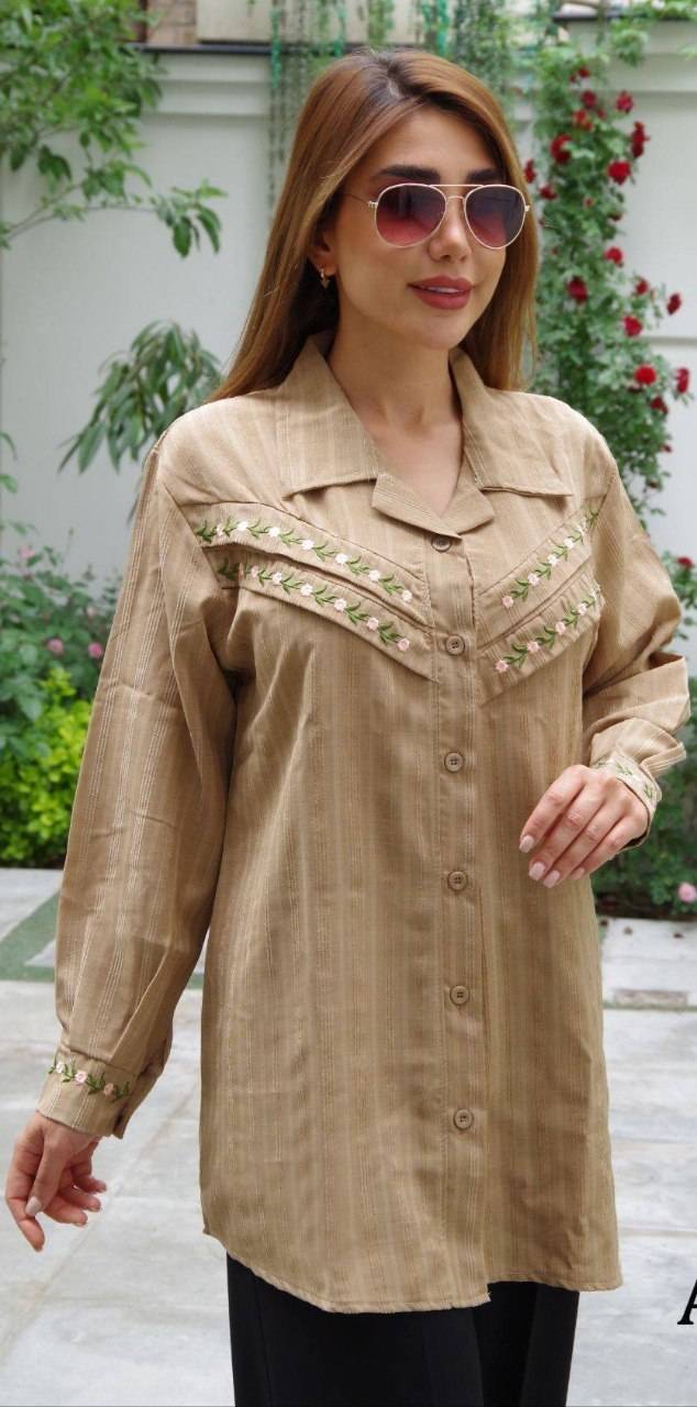 شومیز سپیده تنخور زیبا و شیک 🎀🥰کد12904 ماه بانو