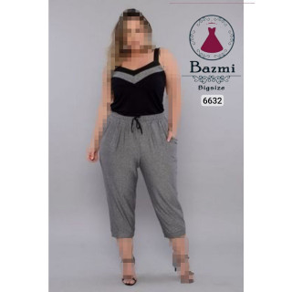 ست تاپ شورتک ملانژ نخی کشی 🌈💞🛍۶۶۳۲ سایز بزرگ بزمی