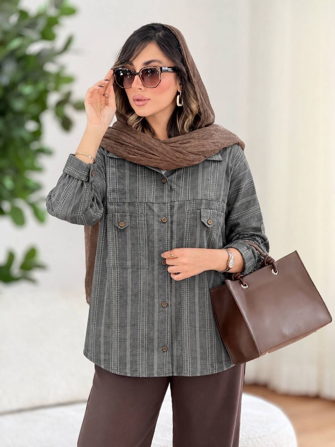 شومیز مانتوی کوک دوزی 🌿 با رنگ بندی و کیفیت عالی ✅تارا75994