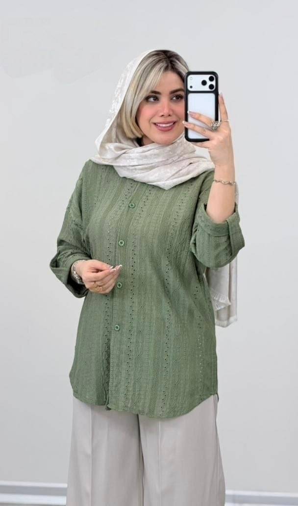 شومیز مانتویی مراکشی در رنگبندی😍👌🏻کد 21277 سارین