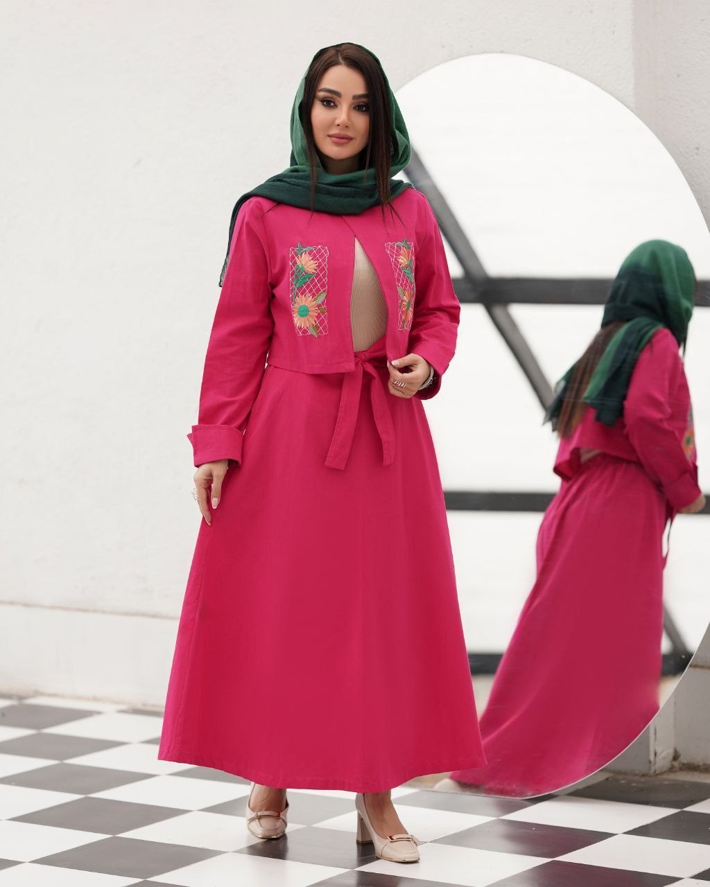 ست کت و دامن گلدوزی آنیل🥰♥کد 20902 سارین