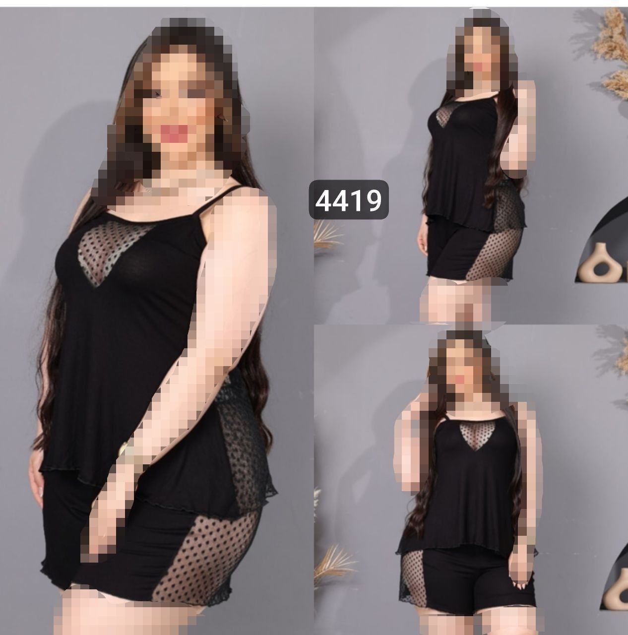 ست تاپ شورتک جودون سایز بززگ ۴۴۱۹ بزم🛍