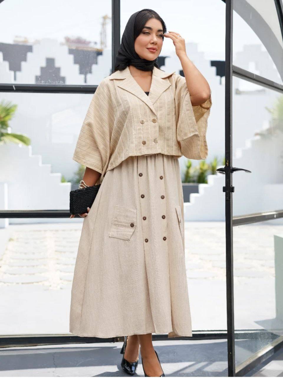 ست کت ودامن صوفیا شانتون دیپلمات در رنگبندی 🥰🥰کد۸۲۰۳ فاروین