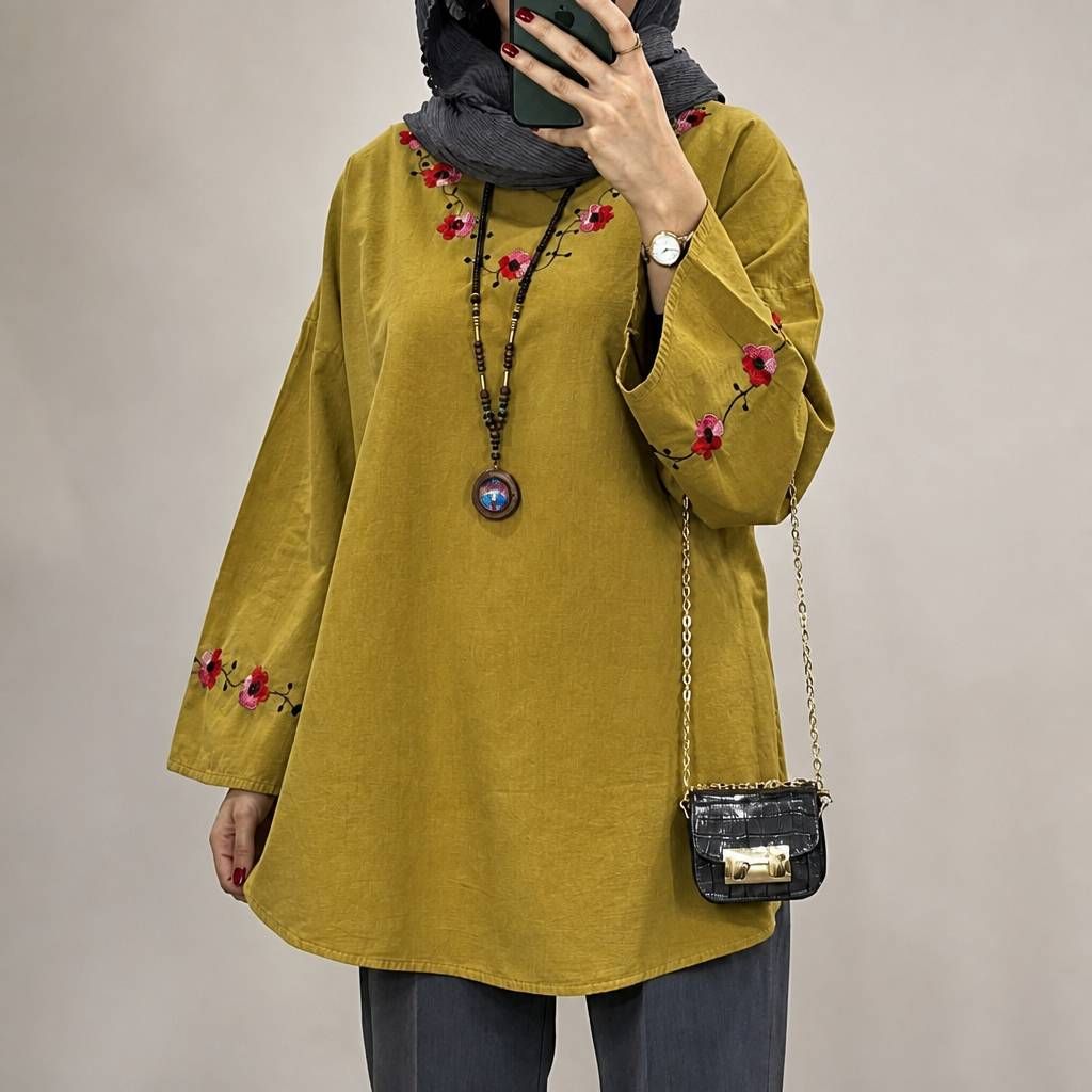 شومیز گل محمدی الیاف با کیفیت 🎀💯🍒🌈۹۴۰۴ نفیس