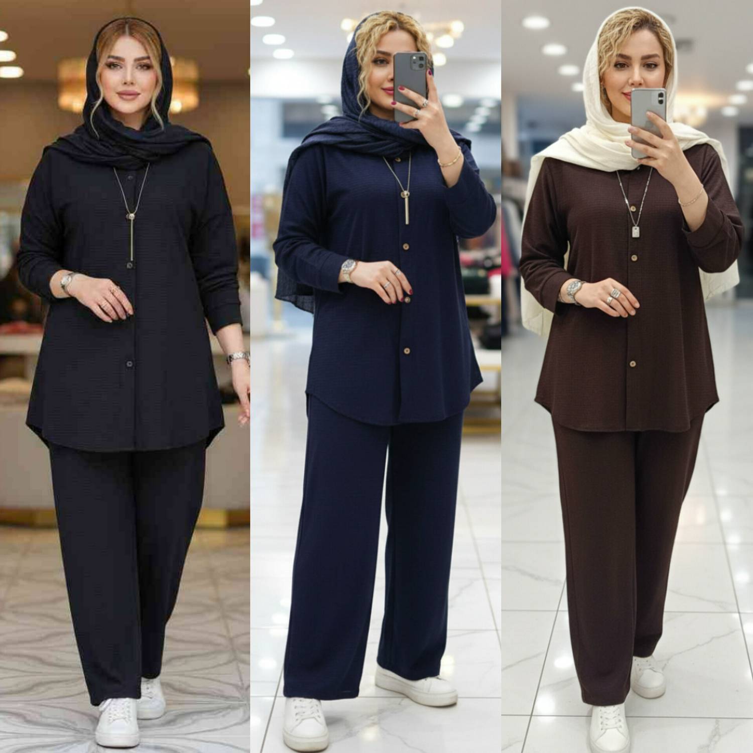 ست مانتو و شلوار بیسکویتی 🌼با رنگ بندی و کیفیت بسیار عالی ✅ ارغوان6927