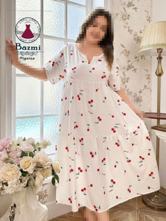 پیراهن راحتی ارسال ۷ روز کاری 🌈💯🎀سایز بزرگ۲۱۸۰۰بزم