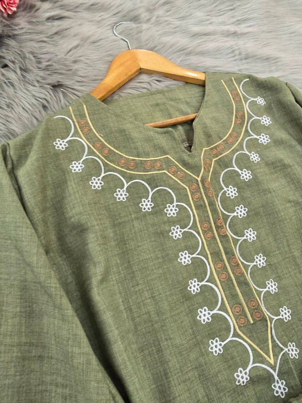 ست تونیک و شلوار شرمین 🌿 با رنگ بندی و کیفیت بسیار عالی ✅والی6214