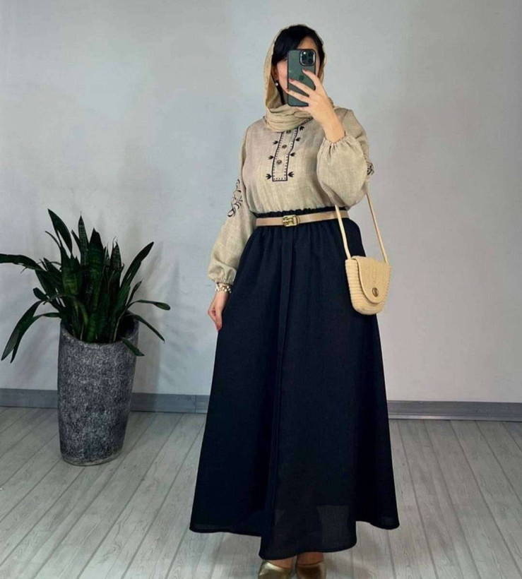 ست بلوز و دامن رها 🌿 با رنگ بندی و کیفیت بسیار عالی ✅ والی6550