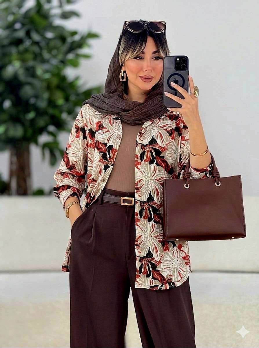 شومیز مانتویی ۴۶۶ 🌿 با رنگبندی و کیفیت بسیار عالی ✅بی بی838