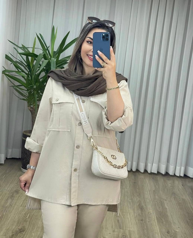 مانتو لنین دو جیب ستاره 🌿 با رنگبندی و کیفیت عالی ✅ساری۲۱۶۶۵