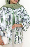 شومیز مانتویی نخی طرح پرنس🌿با رنگ بندی و کیفیت عالی ✅ساری19384