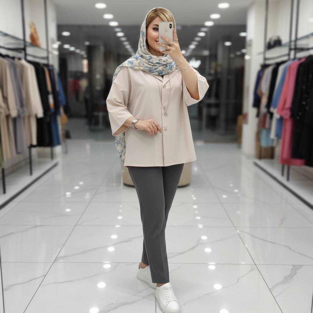 مانتو لنین ترنج 🌈 با رنگ بندی و کیفیت عالی✅ساری18366