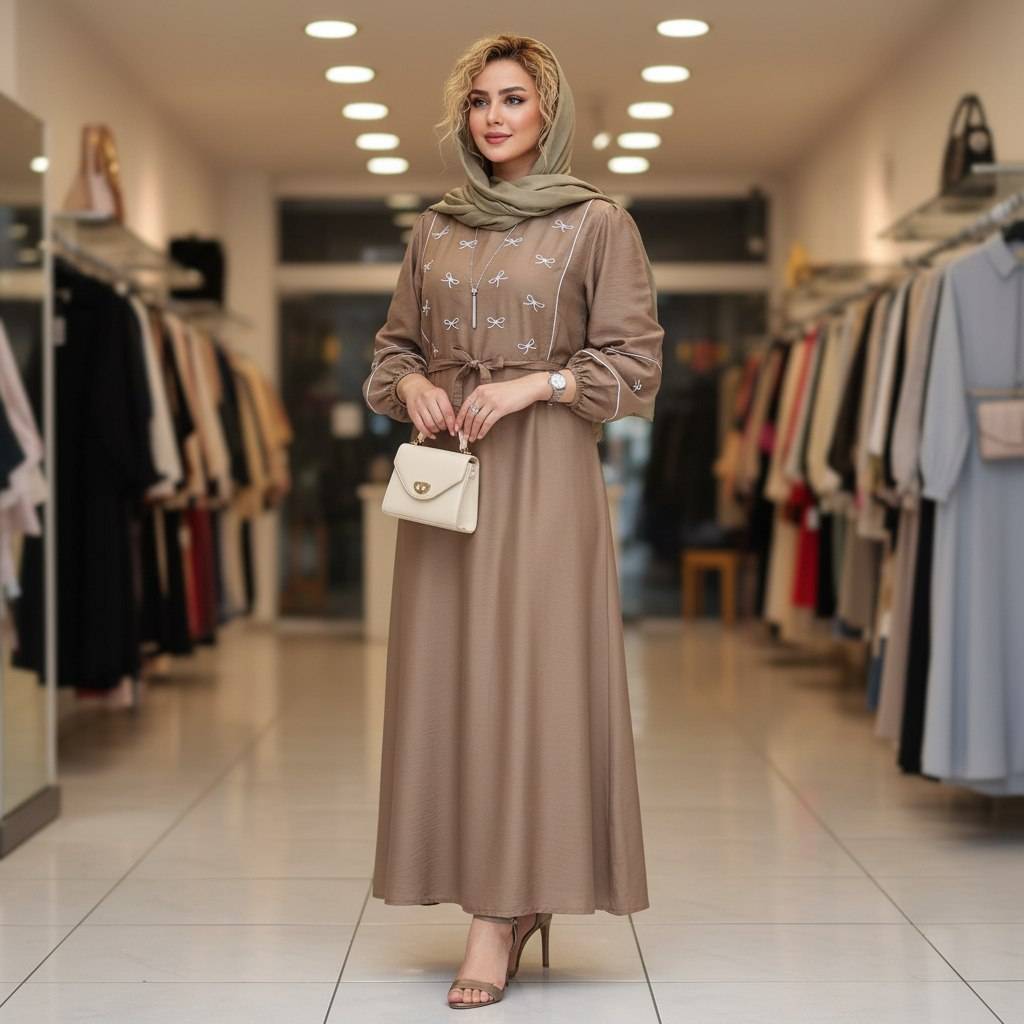 کفتان گلدوزی پاپیونی 🌿 با رنگ بندی و کیفیت عالی ✅والی6855