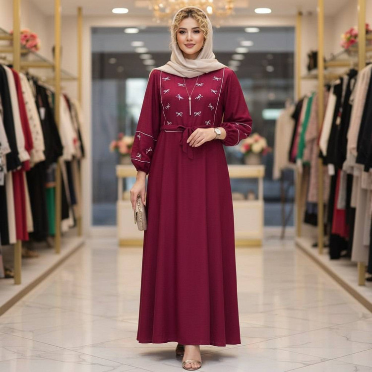 کفتان گلدوزی پاپیونی 🌿 با رنگ بندی و کیفیت عالی ✅والی6855