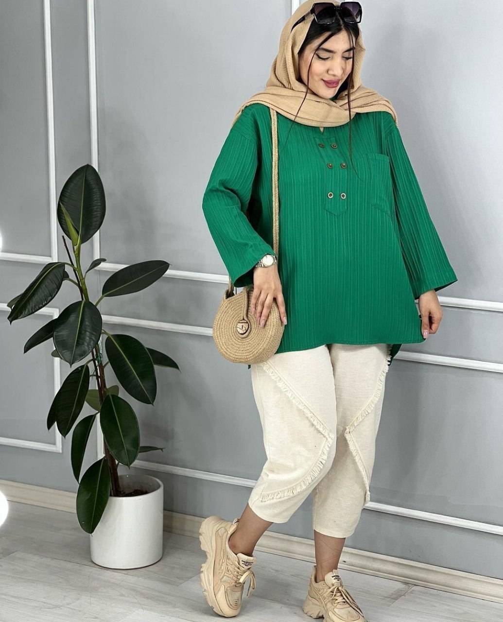 تونیک آیوا ریحانه 🌿 با رنگبندی و کیفیت عالی✅ والی18030