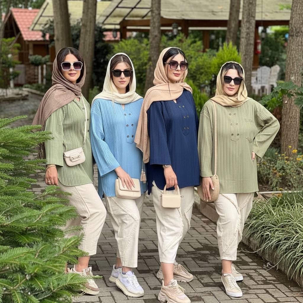 تونیک آیوا ریحانه 🌿 با رنگبندی و کیفیت عالی✅ والی18030