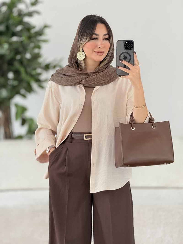 شومیز مانتویی مدل بلانکا 🌿 با رنگبندی و کیفیت عالی ✅الیش16022