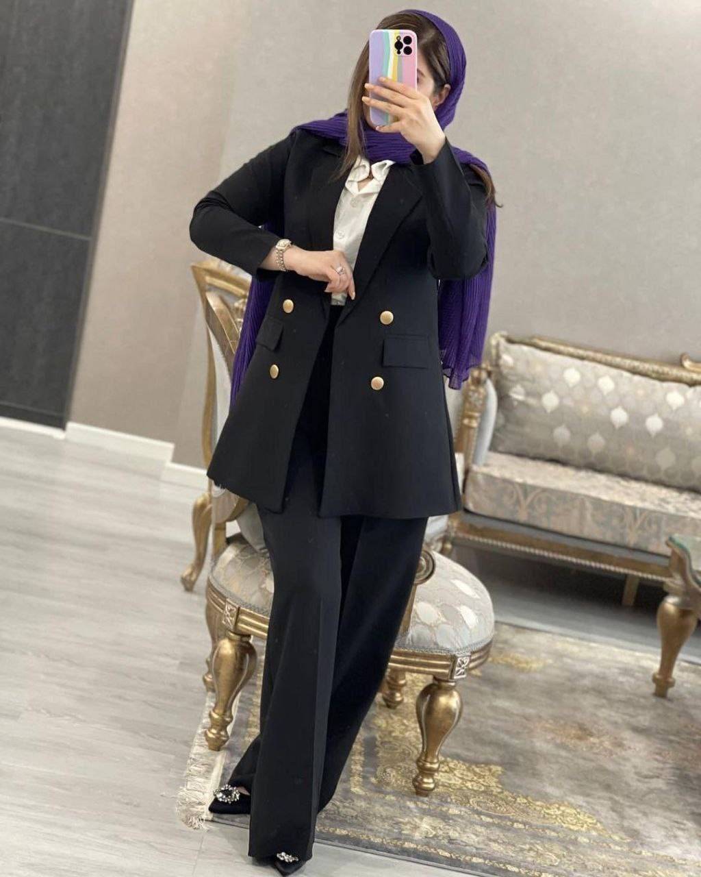 کت و شلوار مزونی سوگل💮با سایز بندی و کیفیت عالی ✅ ارغوان 100733