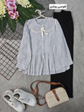 شومیز یقه نخی خارجی وارداتی🛍💯💞۱۵۴۱۱ نفیس