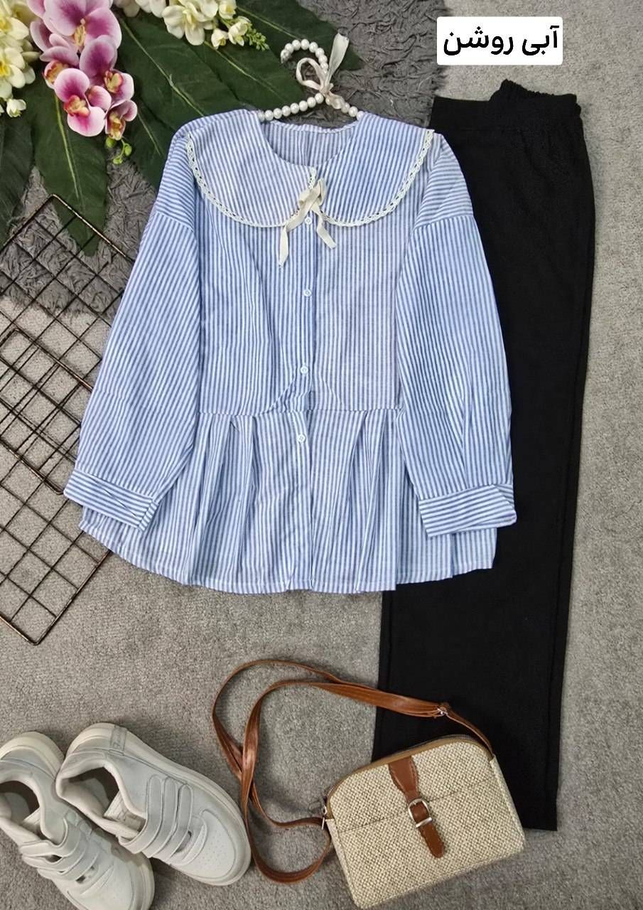 شومیز یقه نخی خارجی وارداتی🛍💯💞۱۵۴۱۱ نفیس