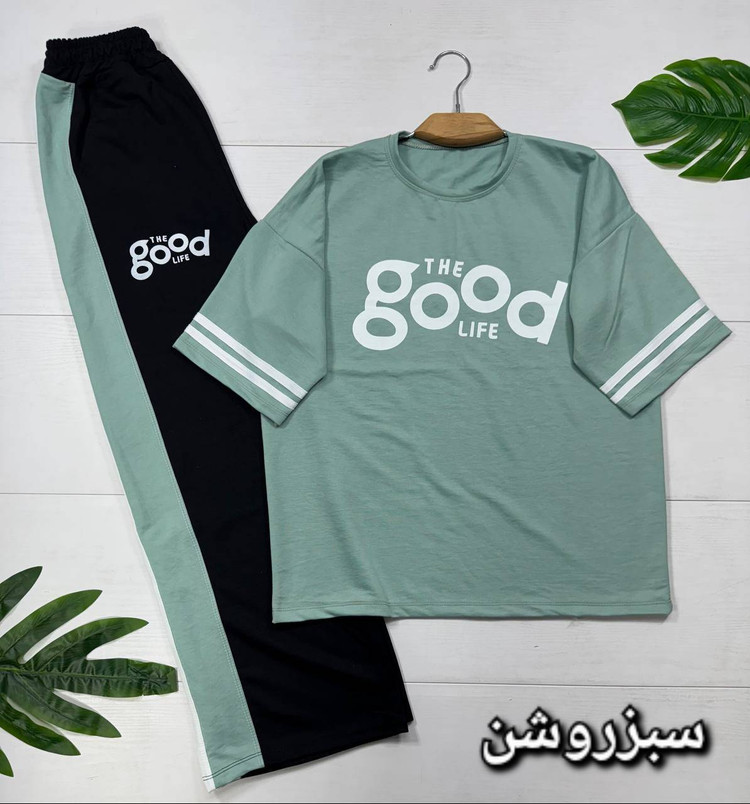 ست تیشرت و شلوار good🌿 با رنگبندی و کیفیت عالی ✅16129الیش
